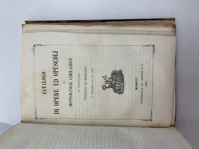 Catalogo di opere ed opuscoli di Monsignor Ghilardi de' Predicatori vescovo di Mondovì
